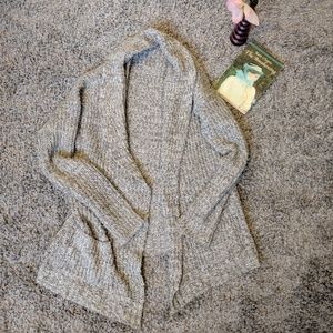 Gray knit cardigan